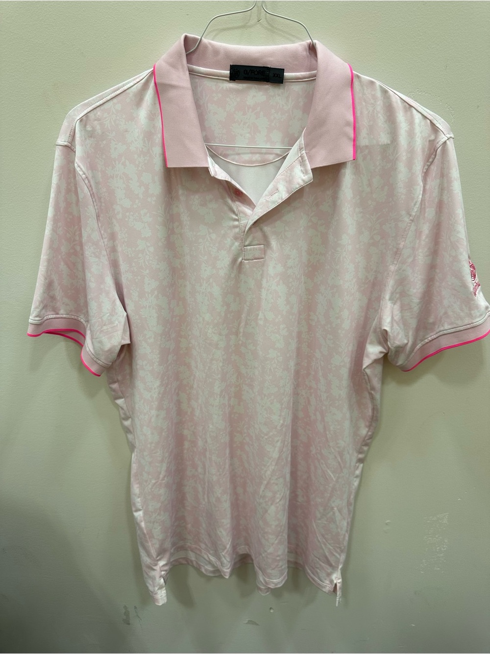 Whirlwind Golf Club G/FORE Light Pink Polo with Bright Pink Trim
